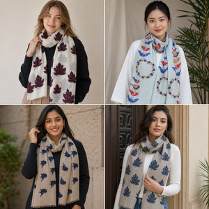 Estolas Elegantes Estampadas de Lana Merino - Product Image 5