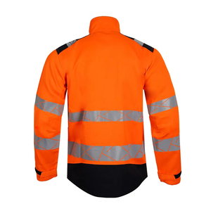 Uniforme de Seguridad de Poliéster de Alta Visibilidad a Precio Económico al por Mayor, Chaqueta y Pantalón de Trabajo Reflectantes y Resistentes al Viento para Trabajadores Nocturnos - Product Image 5