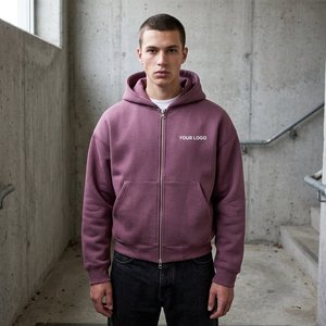 Sudadera con Capucha Oversize Personalizada al por Mayor, 500GSM, Felpa Francesa, Doble Cremallera, Estampado Digital, Corte Holgado, Ropa Urbana Streetwear - Product Image 2