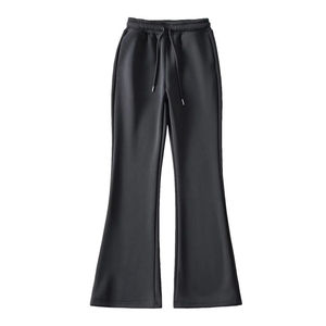 Pantalon de survêtement pour femme, coupe droite, en mélange de coton, prix usine OEM, fournisseur en gros - Product Image 2