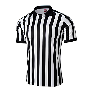 <b>Black</b> <b>White</b> <b>Striped</b> Soccer Referee <b>Shirt</b> Volleyball Referee Uniform Football Umpire <b>Shirt</b> Soccer Jerseys 100% Polyester Stretch - Product Image 6
