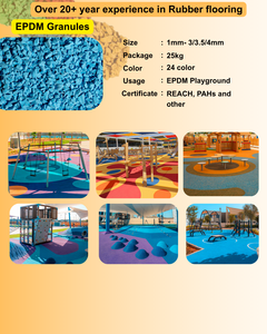 เม็ดยาง EPDM ยืดหยุ่นสำหรับปูพื้นสนามเด็กเล่น พื้นกีฬา สีสันสดใส ปลอดภัยเป็นพิเศษ ขนาด 1-4 มม. ค่า TVOC ต่ำ - Product Image 3