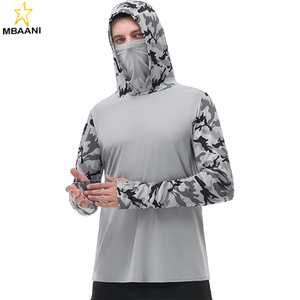 Chemise à capuche de pêche pour homme - Protection solaire UPF 50+ - Chemises à manches longues avec masque facial en maille - Product Image 1