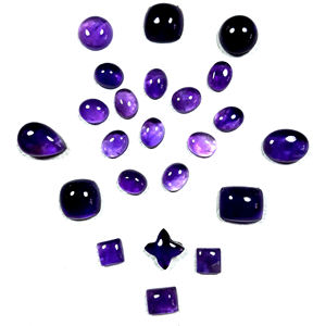 Ametyste africaine naturelle cabochon, pierre précieuse de forme fantaisie, taille personnalisée, pierre en vrac pour la fabrication de bijoux, vente en gros en vrac - Product Image 2