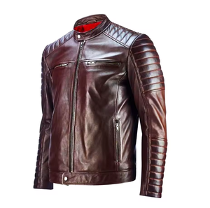 Chaqueta de Cuero para Motociclistas de Alta Calidad, Personalizada, Estilo Clásico, Forro Transpirable, Proveedor de Chaquetas Abrigadas para Exteriores - Product Image 3