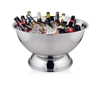 Eco-Friendly Stainless Steel Floral Pattern Dinnerware Ice Bowl for Wine and Beer Bottles Sustainable Giveaway 5L Capacity - Product Image 3