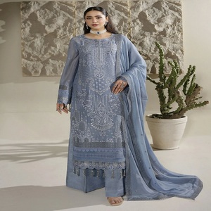 <b>Top</b> seller party wear branded Shalwar kameez suits for women in very high quality chiffon stuff with very fine embroidered - Product Image 1