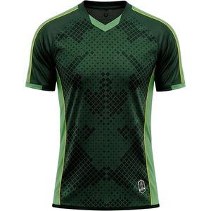 Maillot de football unisexe col en V noir et or à manches courtes, imprimé géométrique, en polyester anti-humidité, coupe classique, toutes saisons - Product Image 4