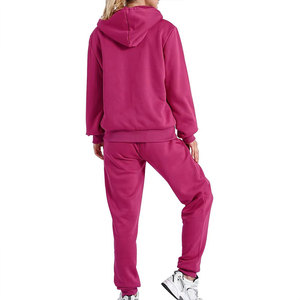 Ensemble de survêtement pour femme, 2 pièces, coupe décontractée, avec fermeture éclair, nouvelle mode, chaud pour l'hiver, design personnalisé OEM, best-seller - Product Image 3