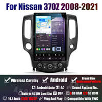 Autoradio Android 14.4'' avec GPS et écran Tesla pour Nissan 370Z 2009-2021, lecteur multimédia automobile, autoradio stéréo