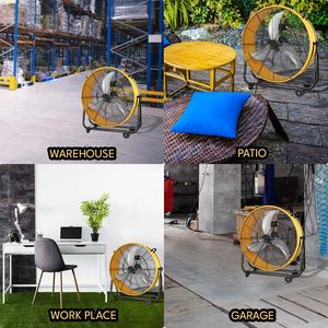 30-Inch Yellow Heavy Duty Industrial Drum <b>Fan</b> with 3 Speed <b>Air</b> <b>Circulation</b> - Product Image 5