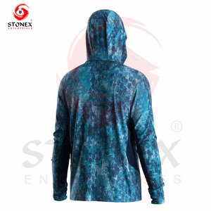 Men's Fishing <b>Hoodie</b> UPF 50 <b>UV</b> <b>Protection</b> Quick Dry Breathable Outdoor Performance Hooded Shirt Face Mask Customizable Colors - Product Image 5