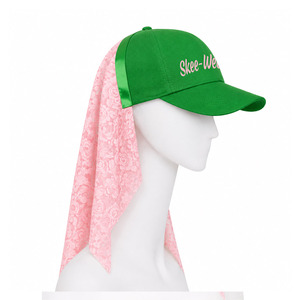 Vente en gros Alpha grec |   Kapa |   Casquette de baseball brodée Alpha Sorority avec voile en dentelle, accessoires grecs - Product Image 1