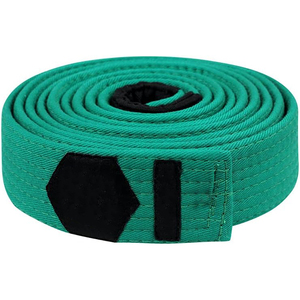 Ceinture de karaté verte unisexe pour adulte, en coton durable, pour arts martiaux, équipement d'entraînement BJJ, vêtement uni teint, Seamrewear - Product Image 1