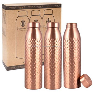 Handcrafted copper <b>water</b> <b>bottle</b> for ayurvedic health benefits immune support detoxification and balanced hydration use - Product Image 1