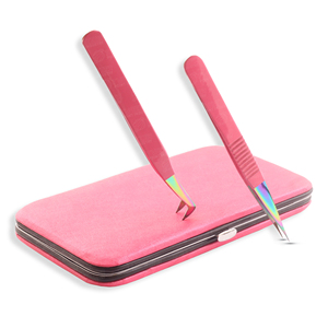 Elegant <b>Magnetic</b> Case Crafted with Durable Professional Quality <b>Material</b> Soft Velvet Protects Eyelash Tweezer Tip From Scratches - Product Image 1