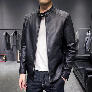 Venta directa de fábrica, chaqueta de cuero transpirable, personalizada, en grandes cantidades, chaquetas de cuero genuino para hombre - Product Image 5