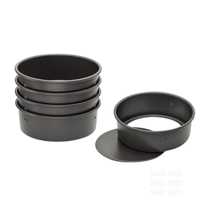 Molde para Hornear de Aleación de Aluminio para Uso Doméstico, Negro, 8 Pulgadas de Profundidad, Revestimiento Anodizado Duro, Fondo Extraíble, Apto para Horno, para Repostería en Casa - Product Image 2