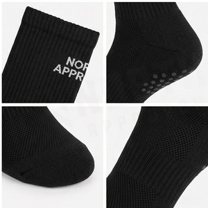 North Approach Crew <b>Socks</b> <b>Black</b> Breathable Running <b>Socks</b> for Adults Regular Style Knitted <b>Socks</b> - Product Image 4