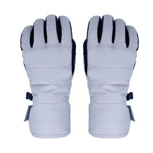 Gants de ski à doigts entiers, noirs, en polyester, imperméables, isolés thermiquement, avec fermeture à cordon, unisexes, pour l'hiver et l'alpinisme - Product Image 2