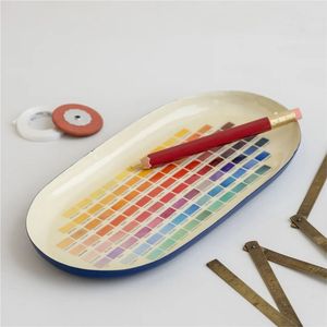 Bandeja Redonda Moderna de Metal con Ilustraciones Artísticas de Animales, Vajilla de Lujo para Decoración del Hogar, Directo de Fábrica - Product Image 2
