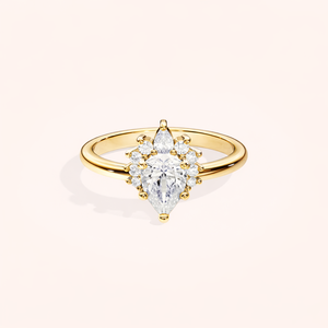 IGI Certified Marquise Cut Lab Grown Diamond Cluster Engagement <b>Ring</b> Solid 925 Sterling Silver Diamond Wedding <b>Ring</b> - Product Image 1