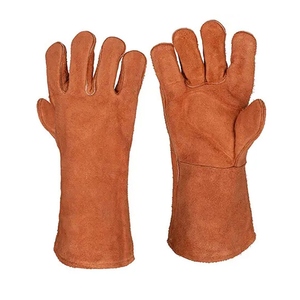 Gants de soudeur haute performance résistants à l'abrasion, en cuir de vachette pleine fleur, doublés coton, pour la sécurité et usage général - Product Image 1