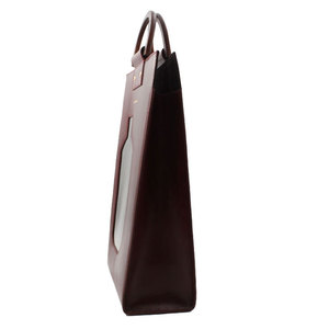Porte-bouteille de vin en cuir gaufré Salva, porte-bouteille unique avec poignée, couleur marron, étui de voyage portable - Product Image 6