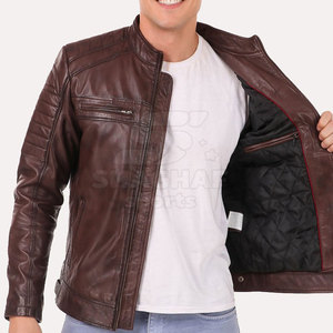 Chaqueta de cuero personalizada para hombre con cintura y puños ajustables, perfecta para uso en exteriores, chaqueta de invierno para hombre - Product Image 4