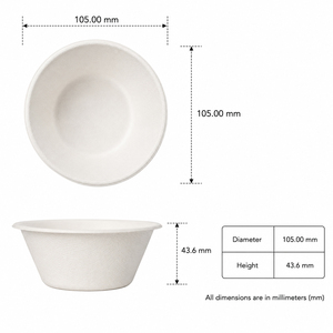 Bols jetables écologiques en bagasse de 3,5 oz à double paroi, biodégradables et compostables pour riz, salades et soupes, idéaux pour les fêtes et le camping - Product Image 4