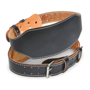 Cinturón de cuero con logo personalizado para levantamiento de pesas, entrenamiento en gimnasio, fitness, ejercicio y culturismo. - Product Image 3