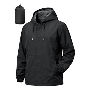 Men's Rain <b>Jacket</b> <b>Waterproof</b> Windbreaker <b>Lightweight</b> <b>Packable</b> Hooded Raincoat for Cycling Running Hiking Golf and Travel Outdoor - Product Image 1