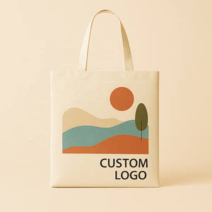 High Quality Eco Friendly <b>Reusable</b> 100% Cotton Canvas Shopping <b>Bag</b> Handled Style Shoulder Handle Custom Logo Printing - Product Image 4