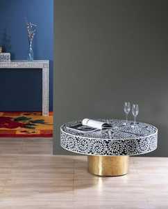 High Quality Modern Bone Inlay Coffee <b>Table</b> Handcrafted Elegant Centerpiece for Living Room Decor Bone inlay furniture accent - Product Image 5