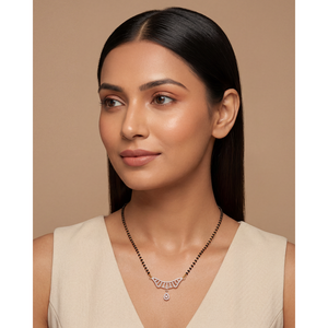 Indian Ethnic Artificial Jewellery Hima Rose Gold Mangalsutra Cultural Collectible - Product Image 1