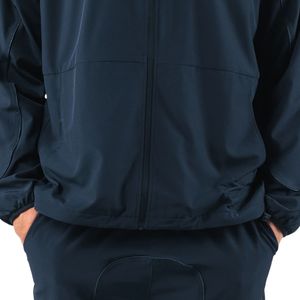 Men's Navy Blue Full Zip Training Jacket Lightweight Athletic Sportswear Warm Up Top Long Sleeve Fitness Activewear Outerwear - Product Image 5