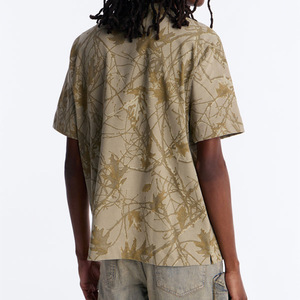 Camisetas de hombre personalizadas de alta calidad, suaves, de camuflaje, 100% algodón, con hombros caídos, estilo holgado, OEM, con estampado digital de camuflaje Real Tree. - Product Image 4