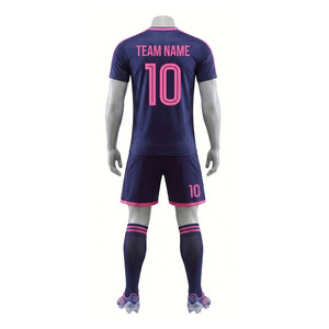 Ensemble d'uniformes de football personnalisés sublimés, col en V, manches courtes, évacuation de l'humidité, kit d'équipe, uniforme de football unisexe pour adultes, vente en gros - Product Image 4
