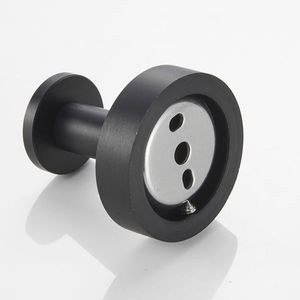 Gancio appendi asciugamani nero opaco con base rotonda e montaggio a vite per cucina, confezione da 2 pezzi - Product Image 5