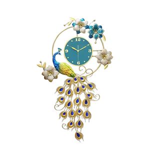 Horloge murale moderne en métal en forme de feuille de Ginkgo, grande horloge murale dorée silencieuse de luxe pour le salon, décoration d'intérieur, art mural créatif - Product Image 3