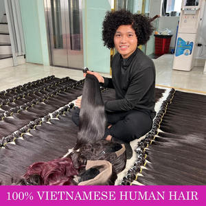 Cabello Humano Virgen Vietnamita Liso, Listo para Enviar, Grado 12A, Extensiones de Cabello Vietnamita Crudo, Precio de Mayoreo de Fábrica - Product Image 4