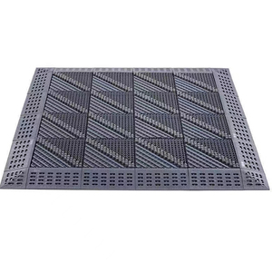 Tapis d'entrée extérieur anti-poussière antidérapant avec drainage en EVA et nylon, tapis de sol à brosses - Product Image 4