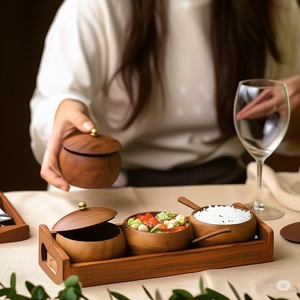 Traditional wooden serving bowl Designer wooden bowl decor Stylish wooden bowl for home Handcrafted wooden bowl ethnic - Product Image 3