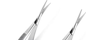 Tijeras Profesionales para Uñas de Acero Inoxidable Curvadas de Grado Salón y Herramienta para Cutículas con Hoja Afilada y Mango de Acero de Precisión - Product Image 3