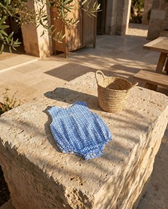 Newborn Baby Romper 100% Organic Cotton Bodysuit Sleeveless Blue <b>Circle</b> Printed Infant Clothing for Boys Girls - Product Image 4