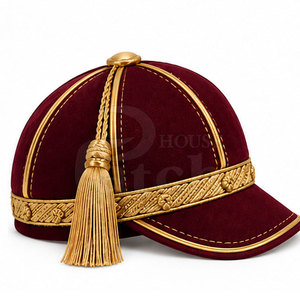 Luxury Honour <b>Hat</b> Classic Formal Ceremonial Headwear With Crown <b>Band</b> Premium Tassel Custom Traditional Event Design - Product Image 2