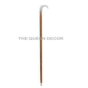 Bâtons de marche nordiques et accessoires d'extérieur attrayants, design élégant, en bois noir naturel avec poignée en aluminium doré - Product Image 4