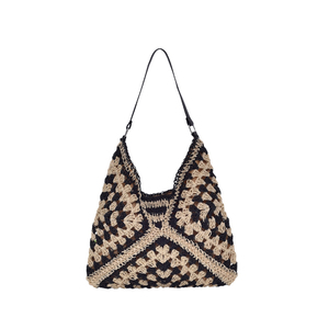 Bolso de Hombro Grande Estilo Bohemio Tejido, Venta al por Mayor, Regalo para Damas de Honor, Bolso de Playa, Bolso de Paja Natural para la Playa - Product Image 6
