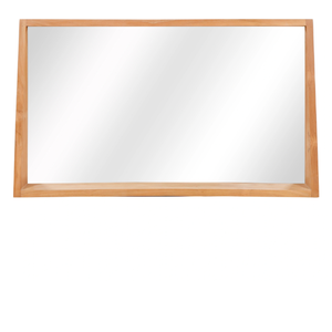 Espejo Trapezoide de Diseño Minimalista Moderno con Marco de Madera de Teca Sólida con Estilo Geométrico Único para Decoración de Pared - Product Image 1