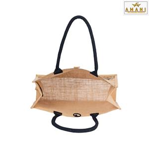 Bolsa de Yute Ecológica con Estampado de Mandala, Bolsa de Mano Natural Reutilizable para Compras y Regalos al Mejor Precio - Product Image 5